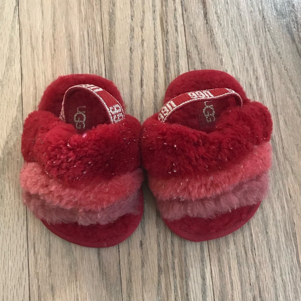 Ugg baby metallic sparkle slippers
